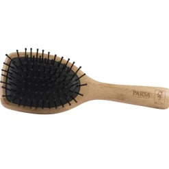 PARSA Beauty Profi FSC Holz Haarbürste Paddle Klein mit Kunststoffstiften