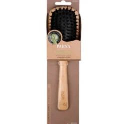 PARSA Beauty Profi FSC Holz Haarbürste Paddle Groß oval mit Mischborsten