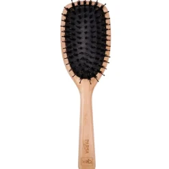 PARSA Beauty Profi FSC Holz Haarbürste Paddle Groß oval mit Mischborsten