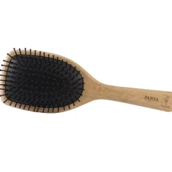 PARSA Beauty Profi FSC Holz Haarbürste Paddle Groß mit Kunststoffstiften
