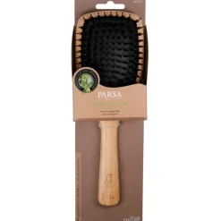 PARSA Beauty Profi FSC Holz Haarbürste Paddle Groß mit Mischborsten