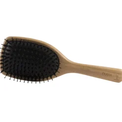 PARSA Beauty Profi FSC Holz Haarbürste Paddle Groß mit Mischborsten