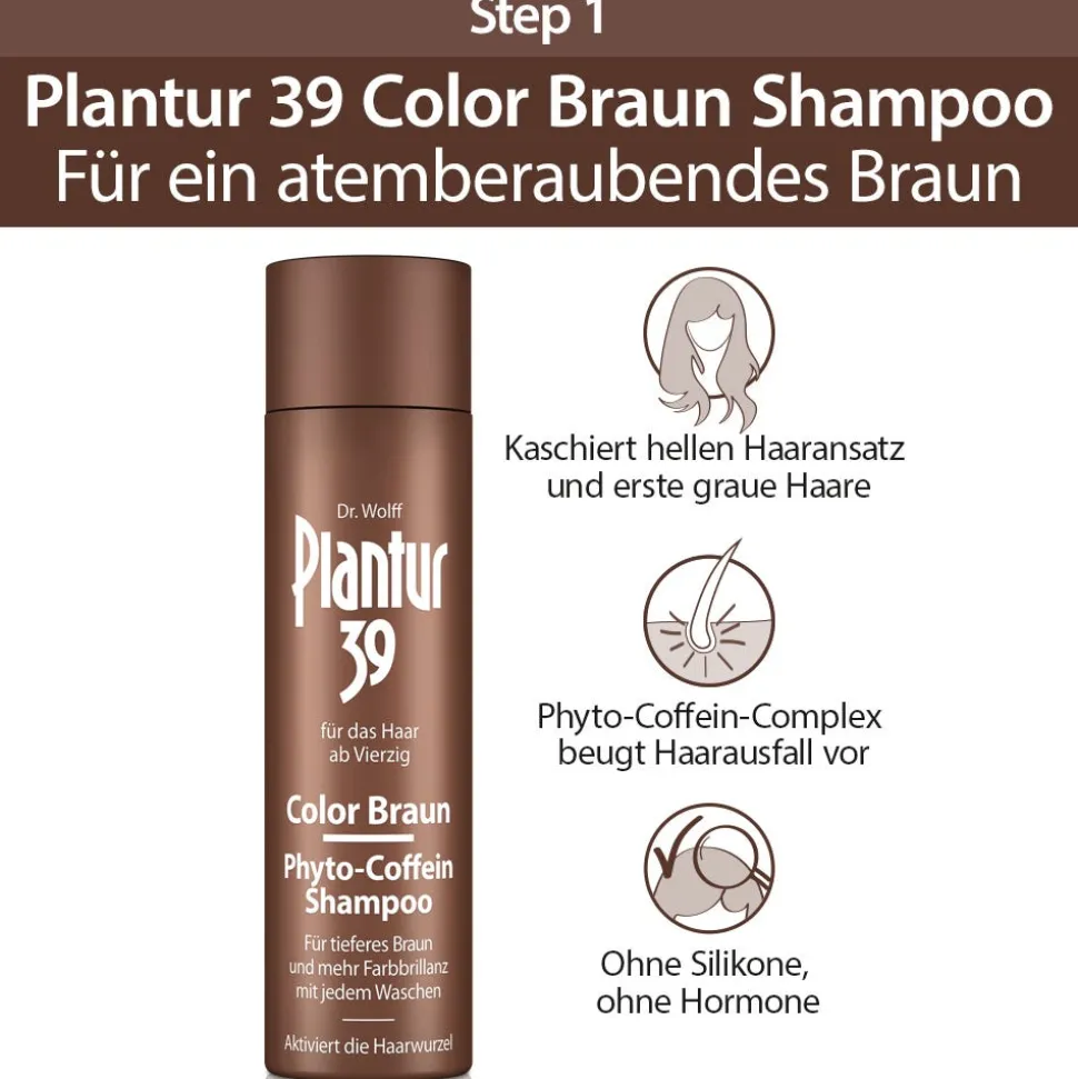 Plantur 39 Color Braun Phyto-Coffein-Shampoo 250 ml