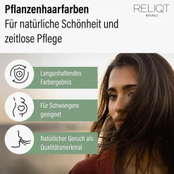 RELIQT Pflanzenhaarfarbe Dunkelbraun 100 g