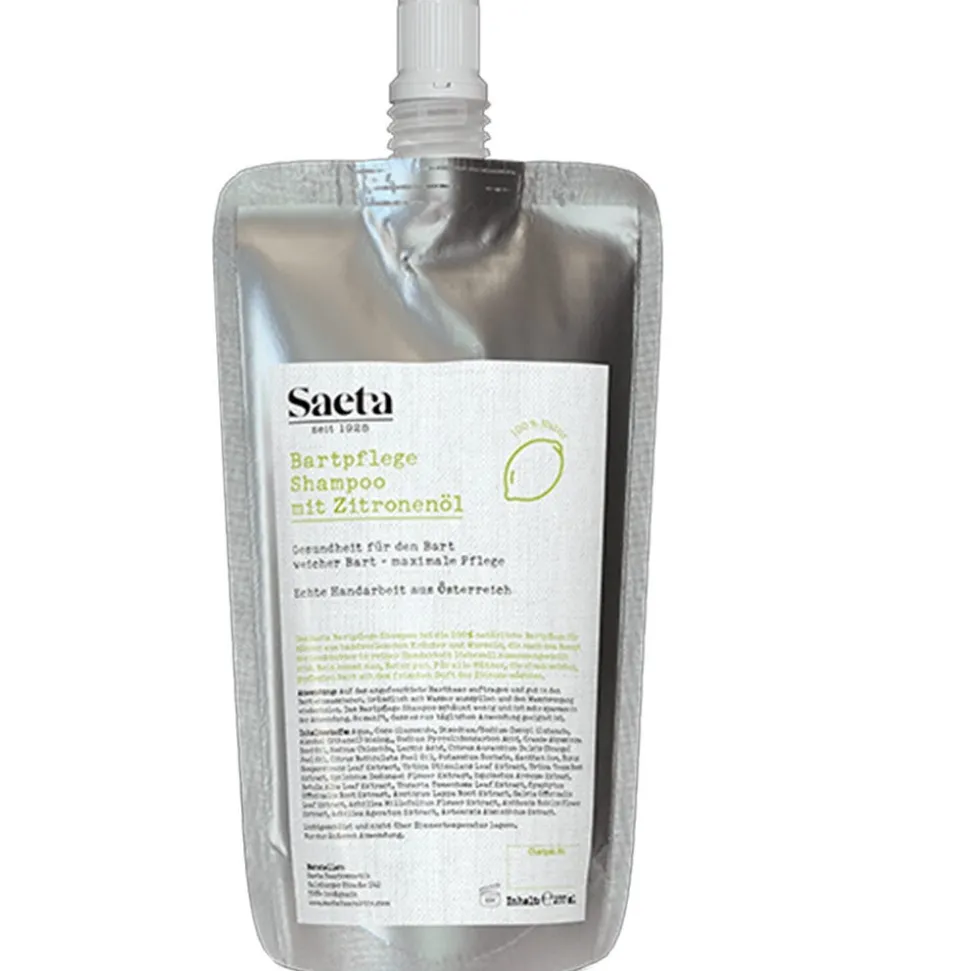 Saeta Bartshampoo mit Zitronenöl Nachfüllbeutel 200 ml