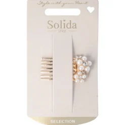 Solida Einsteckkamm gold Perle