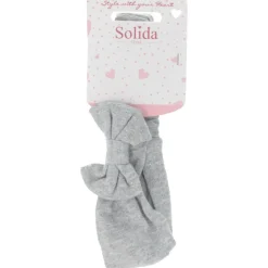 Solida Haarband grau mit Schleife Kids