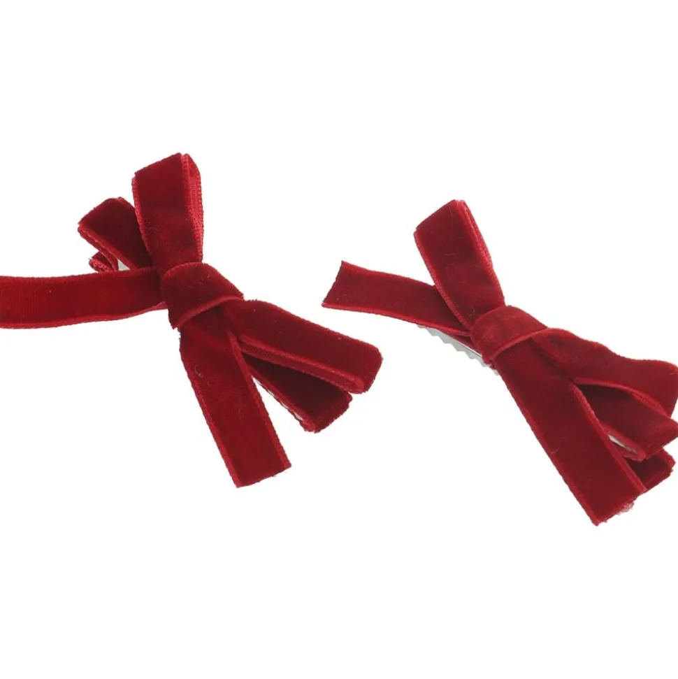 Solida Haarclip Schleifen rot 2 Stück