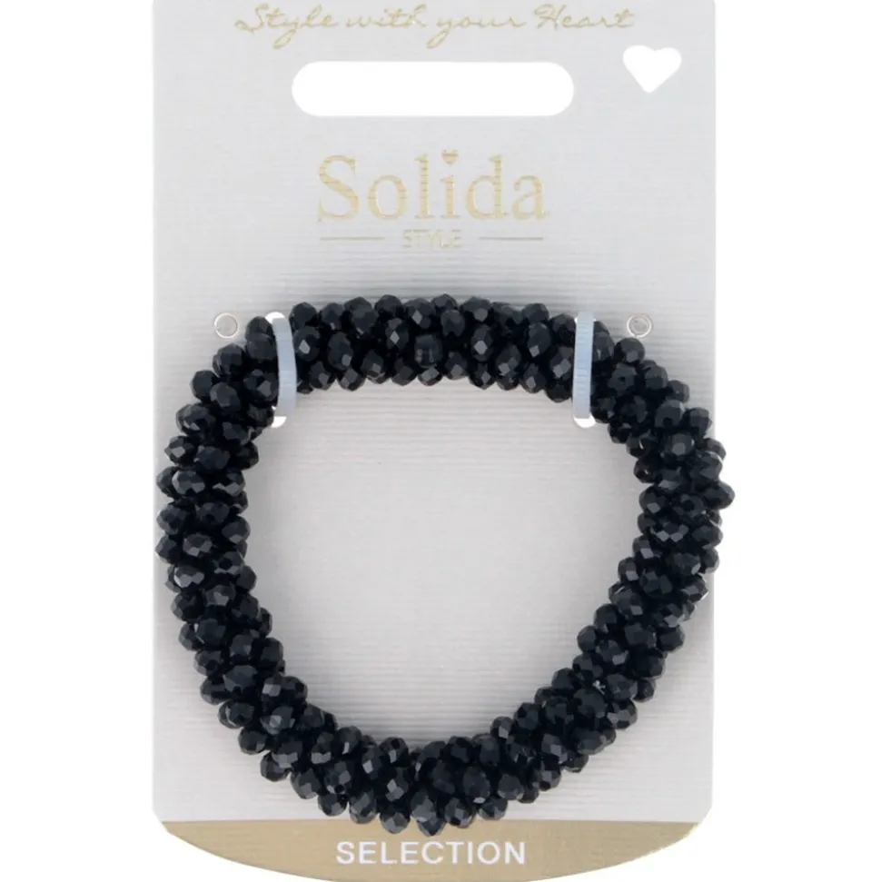 Solida Haargummi schwarz Strass 1 Stk.