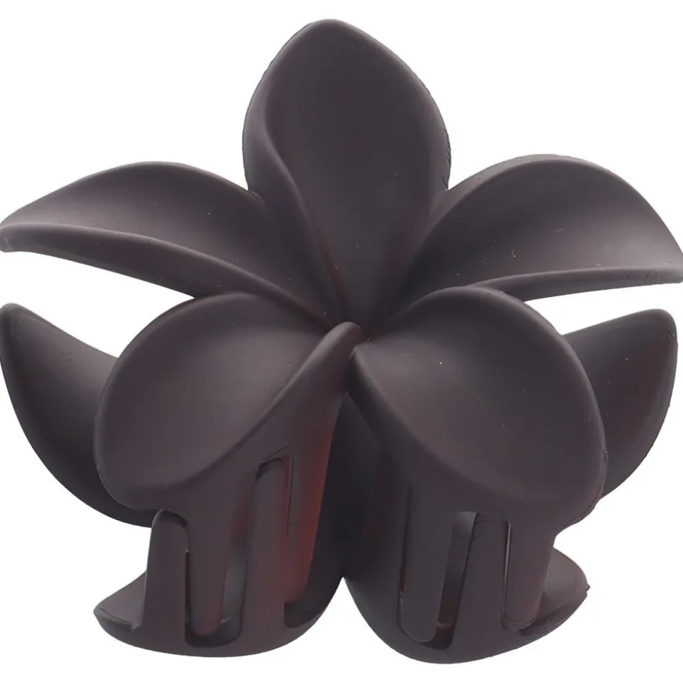 Solida Haarklammer Bali Blume bordeaux