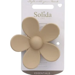 Solida Haarklammer Blume beige 1 Stück