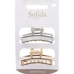 Solida Haarklammer Metall mehrfarbig 2 Stk.