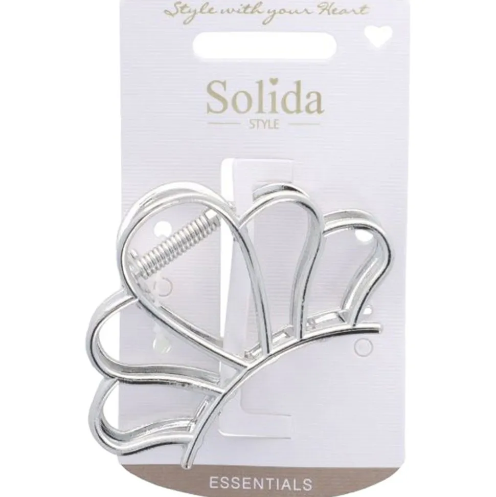 Solida Haarklammer Metall Silber