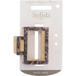 Solida Haarklammer rechteckig bordeaux