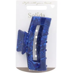 Solida Haarklammer rechteckig blau