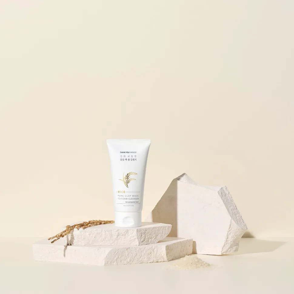 Thank You Farmer Rice Pure Clay Mask to Foam Cleanser 150 ml