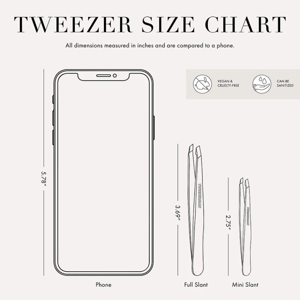 Tweezerman Mini Schräge Pinzette Etui Rose Gold