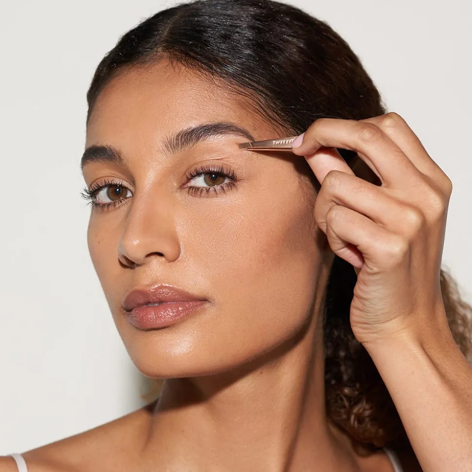 Tweezerman Mini Schräge Pinzette Etui Rose Gold