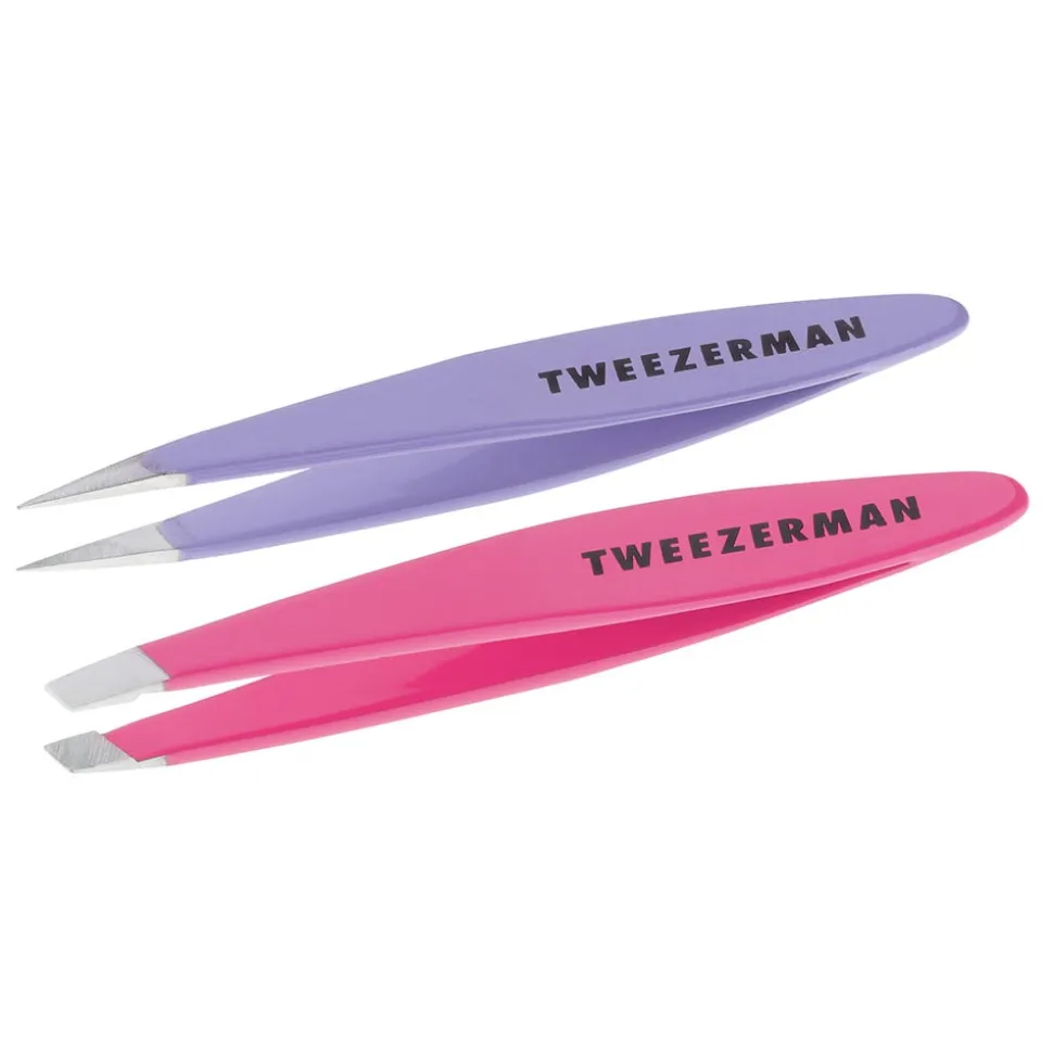 Tweezerman Mini Slant and Point Tweezer Set-Oval