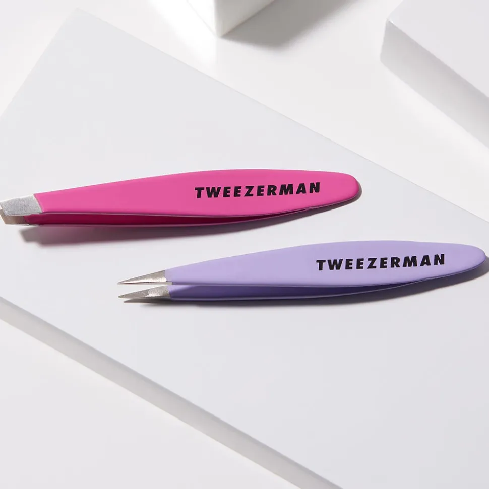 Tweezerman Mini Slant and Point Tweezer Set-Oval