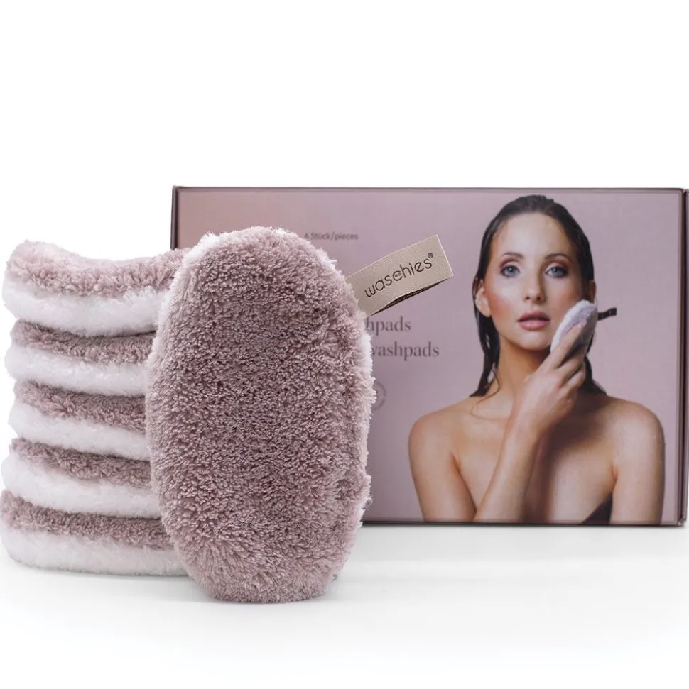 Waschies Abschmink- und Reinigungspads Taupe 6er Set