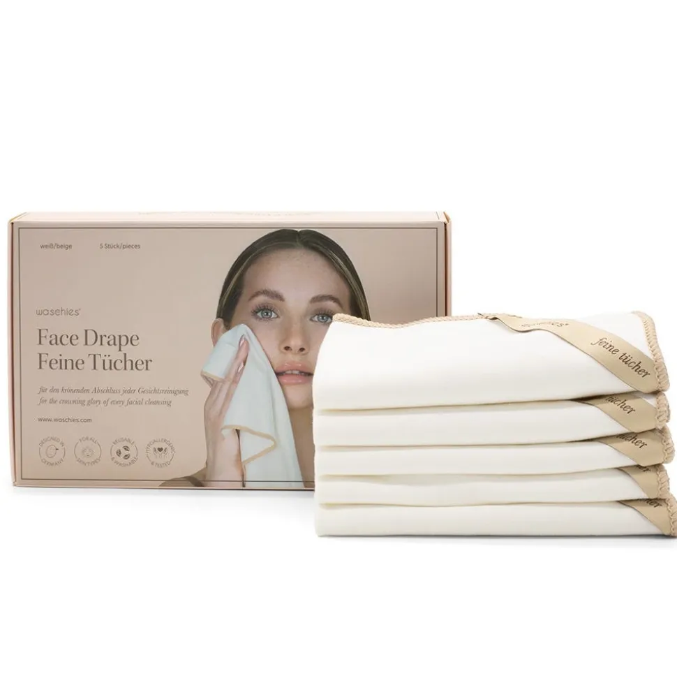 Waschies Feine Gesichtstücher Beige 5er- Set