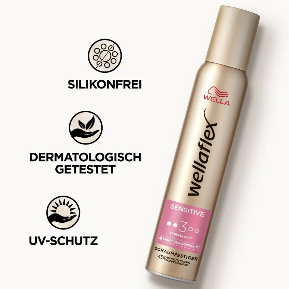 Wella Wellaflex Sensitive Stark Schaumfestiger 200 ml