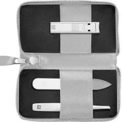 Zwilling Maniküre Pediküre Set 3tlg. mit Kompakt-Nagelknipser grau