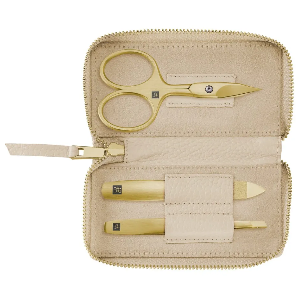 Zwilling Maniküre Pediküre Set 3 tlg. mit Kombi-Nagelschere beige