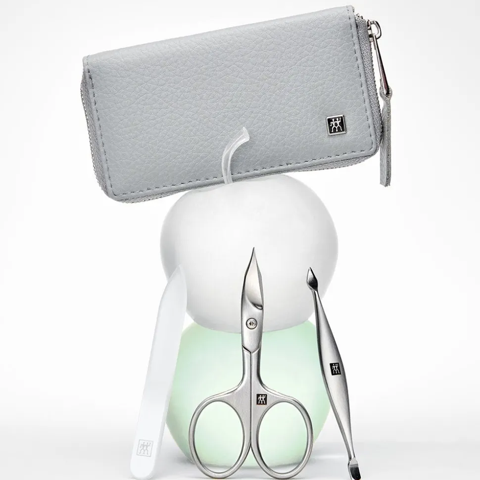 Zwilling Maniküre Pediküre Set 3tlg. mit Kombi-Nagelschere grau