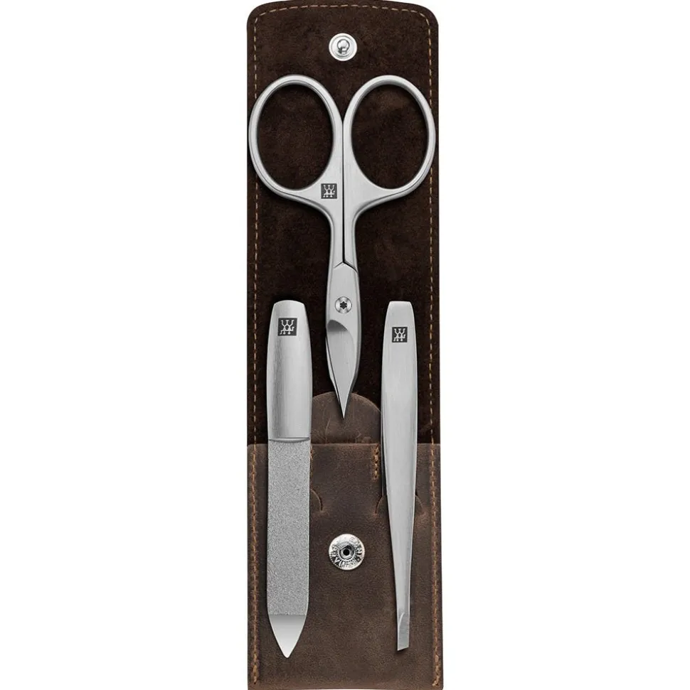 Zwilling Premium Maniküre Set 3-teilig in Braun